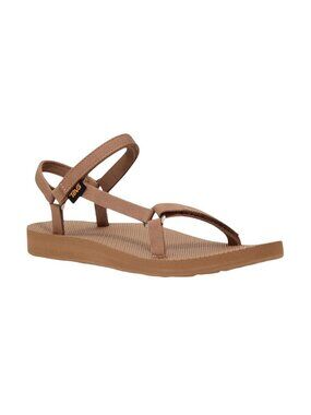 NWT Teva Universal Slim Open Toe Adjustable Strappy Sandals Tigers Eye Brown 6M